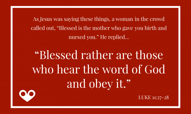 TODAY’S PASSAGE: Luke 11:27-28 NIV