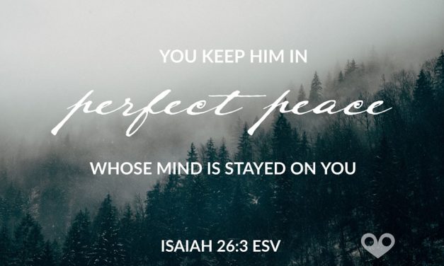 ‭‭TODAY’S PASSAGE: ‭‭‭‭Isaiah‬ ‭26:3‬ ‭NIV‬‬