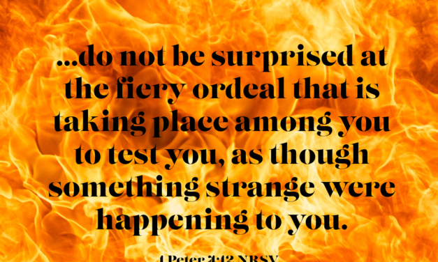 ‭‭Today’s Passage: ‭‭‭‭‭‭‭‭‭‭‭‭‭‭1 Peter‬ ‭4‬:‭12‬ ‭NRSV‬‬